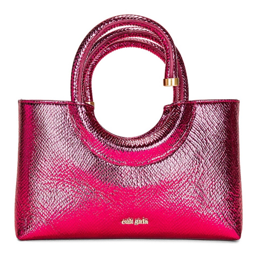 Cult Gaia Hot Pink Nika top handle bag